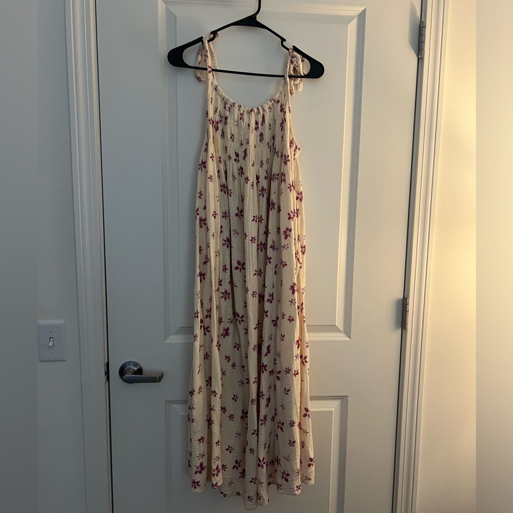 free people “azure” midi dress- ivory